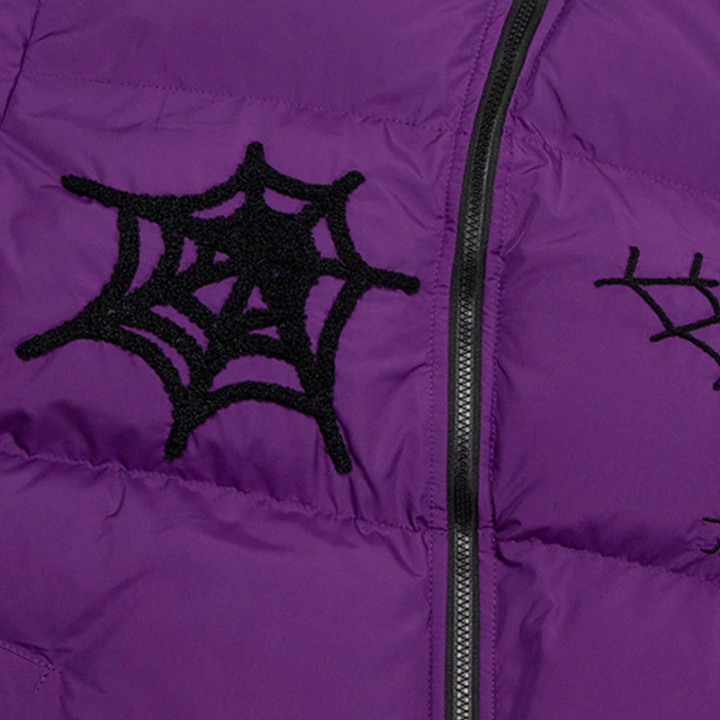 Casaco acolchoado de algodão bordado hip hop americano retrô para casais, quente no inverno, confortável e estiloso, perfeito para o frio. — foto 7