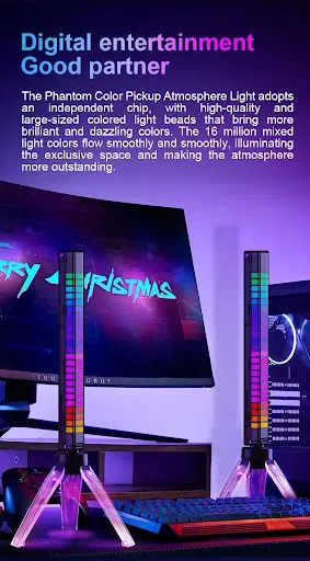 Title 4, RGB Sound Pickup Lamp LED Atmosphere Lights Mus...