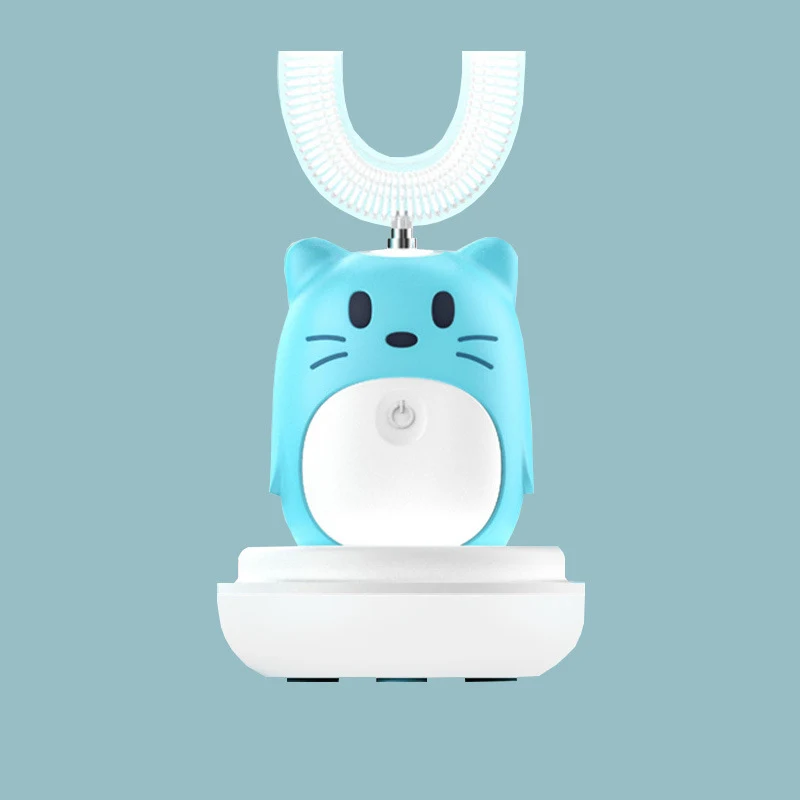 Escova de dentes elétrica ultrassônica inteligente infantil Limpeza automática em formato U Produtos portáteis para bebês — foto 1