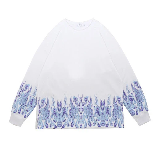Title 3, Head blue purple flame sweatshirt