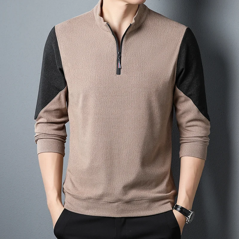 Camiseta de terciopelo alemana de manga larga con cuello alzado, suave y cómoda para un estilo elegante y abrigado. Ideal para otoño e invierno. — foto 3