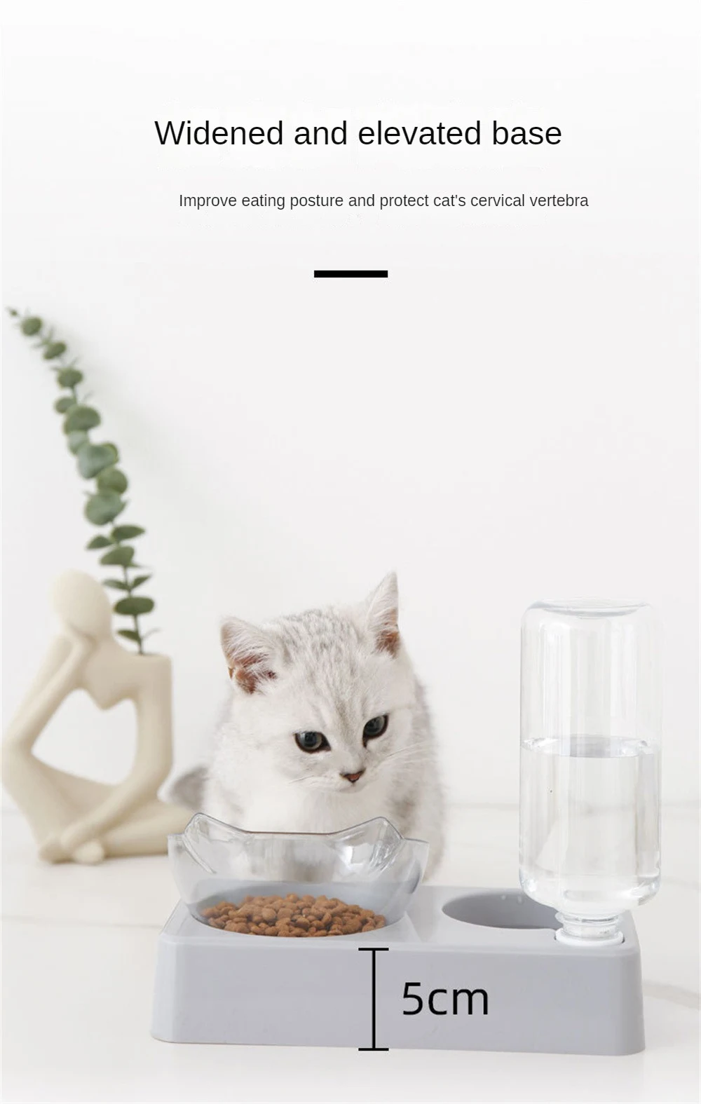 Title 6, Cat Bowl Automatic Pet Feeder Dog Cat Food Bowl...