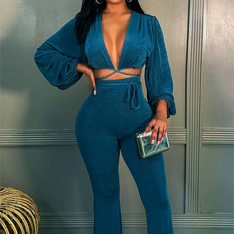 Damenmode lässiges Temperament Langarm Hosen Set für Alltag und Freizeit, stilvoll und bequem, vielseitig kombinierbar, für einen modischen Auftritt. — foto 5