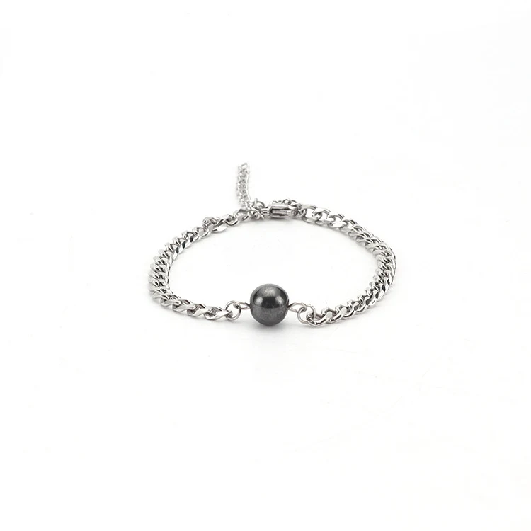 Pulseira Magnética Simples Super Fada Negra com Imãs de Pedra da Vesícula para Casais, Promove Amor e Bem-Estar — foto 3
