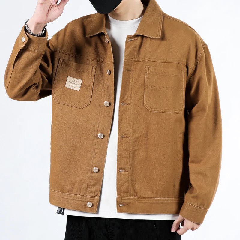 Title 7, Mens Denim Jacket Cotton Loose Fit Comfortable...