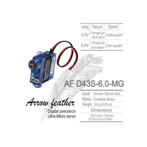 Title 4, Servo Digital BLUEARROW AF D43S-6.0-MG com Engr...