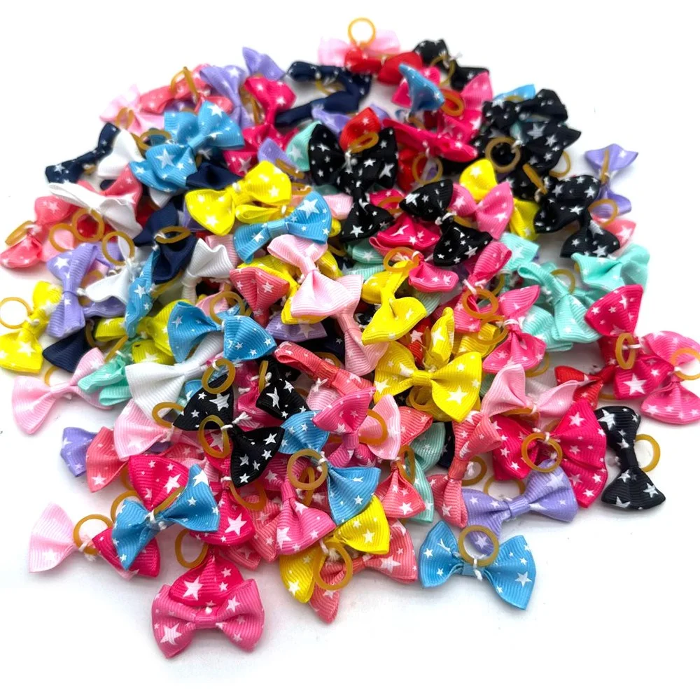 Title 11, 20pcs Small Dog Hair Bows Pet Dog Hair Accessor...