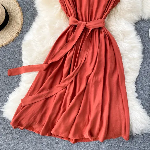 Title 40, Niche Dress Hollow Round Neck Womens Clothing