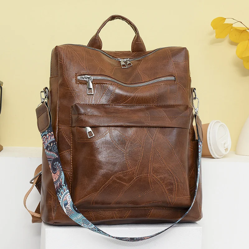 Mochila Escolar Vintage Feminina Multifuncional para Lazer Design Clássico Amplo Espaço Conforto Ideal para Estudantes e Uso Diário — foto 7