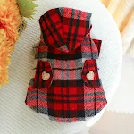 Autumn and Winter Warm Red Plaid Trench Coat – Stay warm and stylish in this classic coat, perfect for colder weather an — photo 8