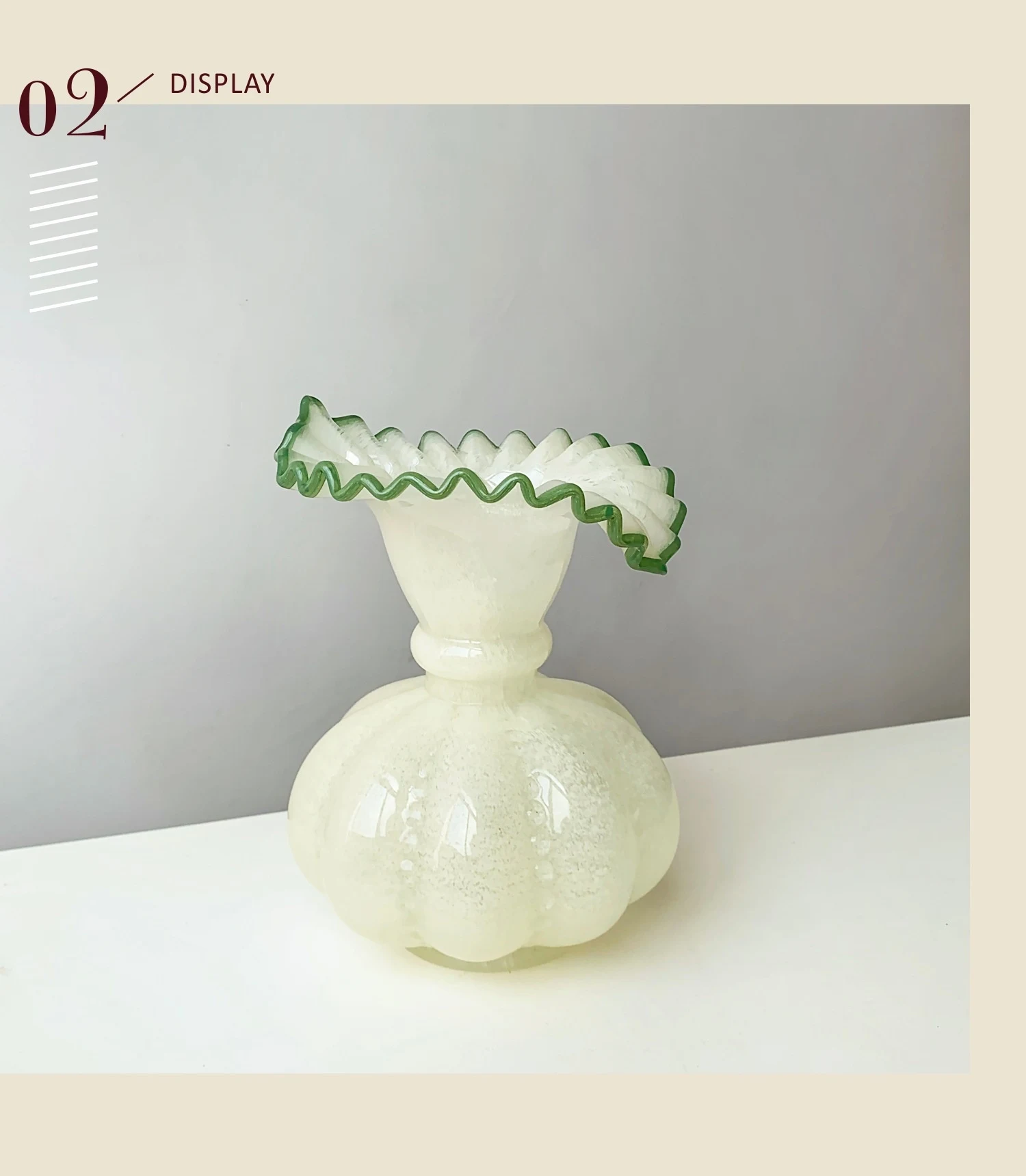 Transparent Aquatic Flower Arrangement Cream Style Green Glass Vase for Stunning Floral Displays and Elegant Home Decor — photo 22