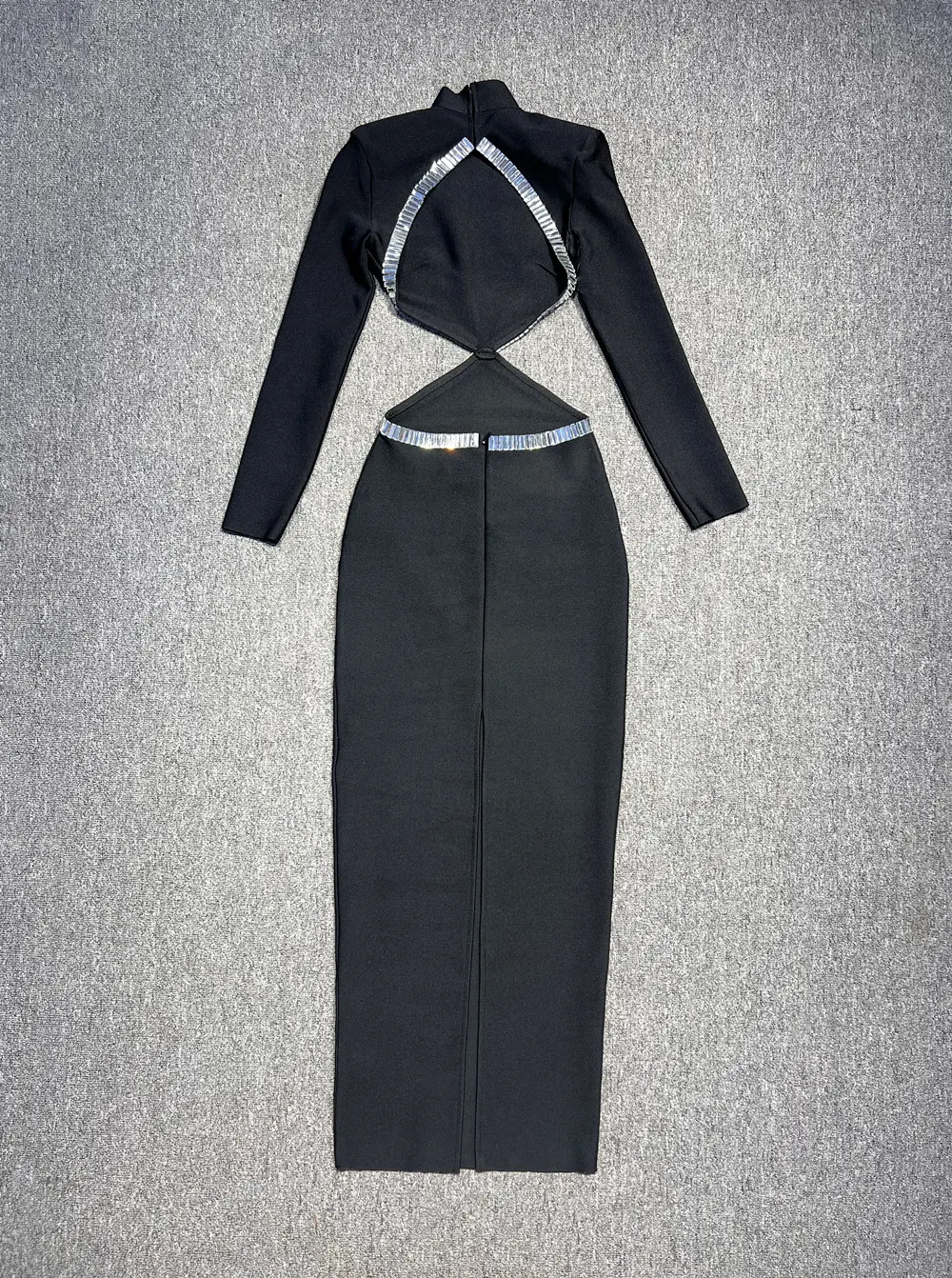 Title 6, Refined Rhinestone Backless Formal Dress