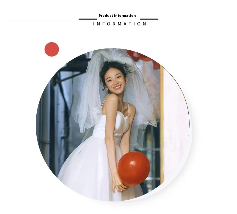 Title 2, Strap Light Wedding Dress French Retro Dress Da...