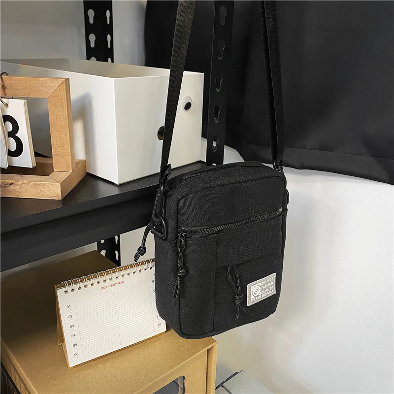 Street Trend Hip Hop Canvas Small Satchel, perfect for everyday urban use. Carry your essentials in style and comfort, i — photo 8