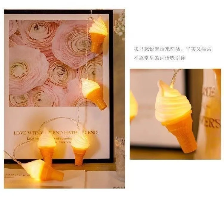 Title 2, New LED Ice Cream Light Market Restaurant Decor...