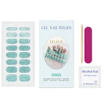 Soft Gel Nail Sticker Set Glitter Four Colors, easy application for stunning nails, no UV lamp needed for perfect manicu — photo 3