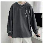 Men's Spring Long Sleeve T-shirt Hong Kong Style Leisure, a comfortable and stylish shirt, perfect for casual wear and e — photo 3