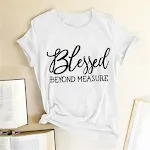 Gezegend Meten Dames T-shirt Harajuku Esthetische Top Grafische T-shirt Dames Korte Mouw Ronde Hals Dameskleding — foto 3