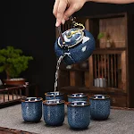 Kung Fu Tea Set Suit Household Large Capacity Ceramic Kettle Tea Cup, enjoy the art of tea brewing with this elegant and — photo 7