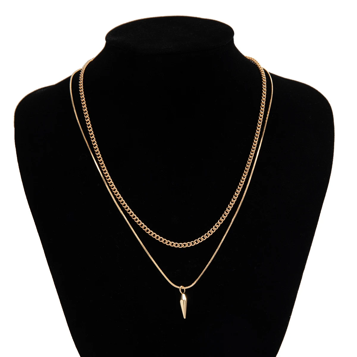 Colar Niche Rivet Masculino Corrente Longa Hip Hop Moderno Ornamento Legal para Suéter Estiloso e Atraente — foto 10