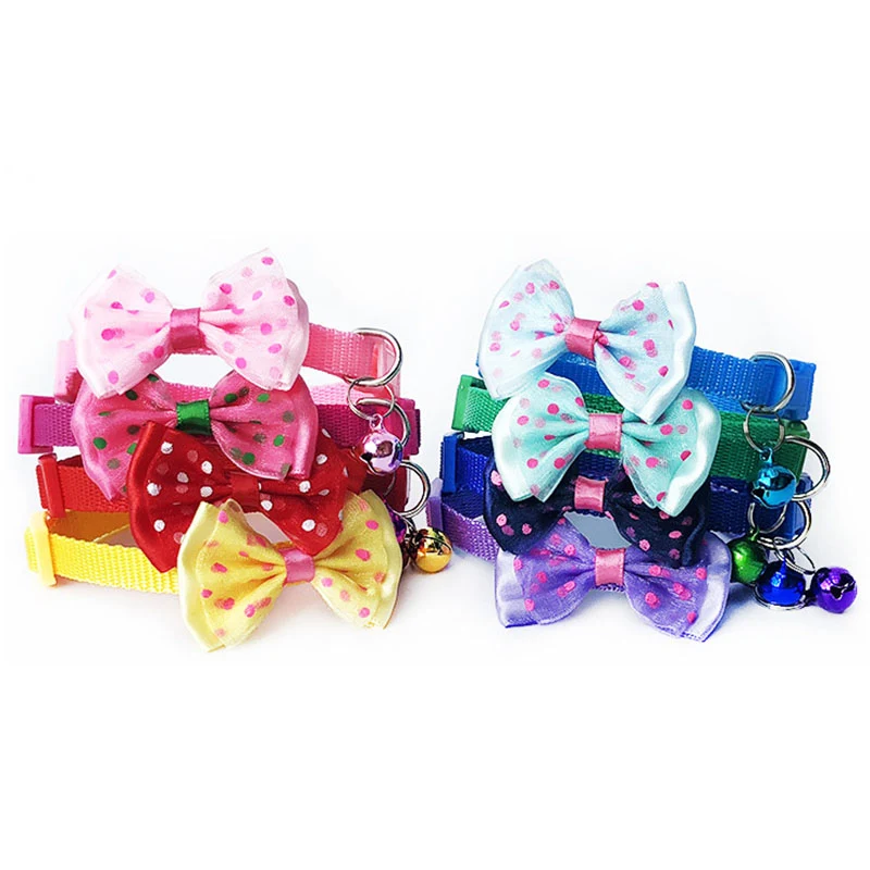 Title 7, Pet Collar With Bells Cartoon Footprint Colorfu...