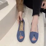 Sapatos Únicos de Desenho Animado Fofos Femininos Casuais de Bico Redondo Conforto e Estilo para o Dia a Dia — foto 2