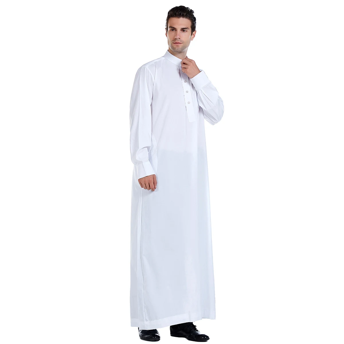 Title 4, Mens robe with stand collar for ultimate comfo...