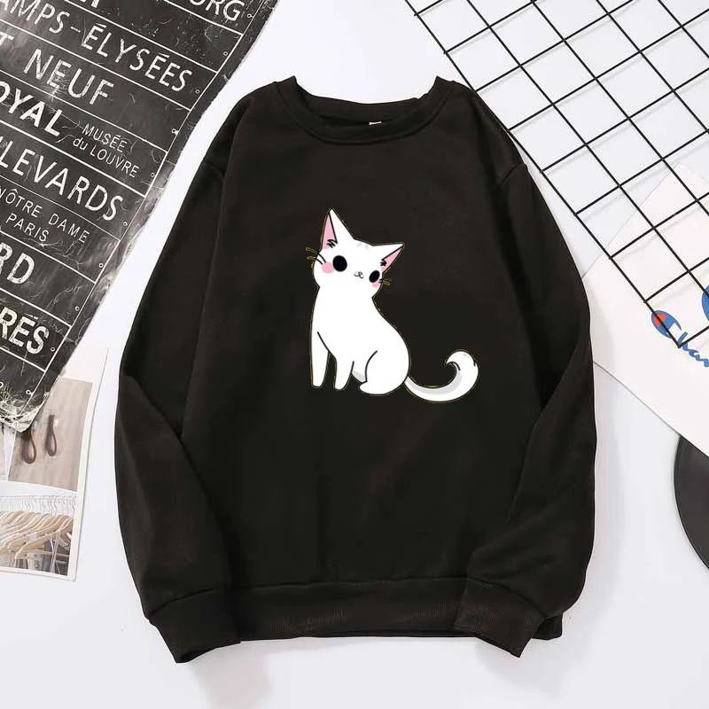 Title 4, Bedrukte schattige kattenhoodie
