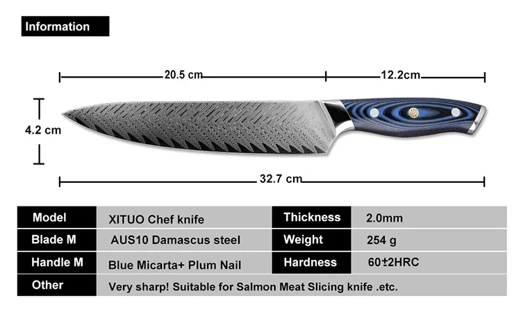 Damascus Steel Knife for Chefs and Outdoorsmen. Hand-Forged for Exceptional Sharpness, Durability, and Elegant Design. A — photo 2