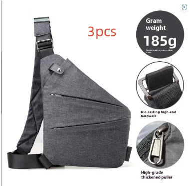 Bolsa transversal masculina de nylon leve, simples e de grande capacidade. Perfeita para uso diário e viagens com praticidade. — foto 11