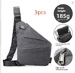 Bolsa transversal masculina de nylon leve, simples e de grande capacidade. Perfeita para uso diário e viagens com praticidade. — foto 11