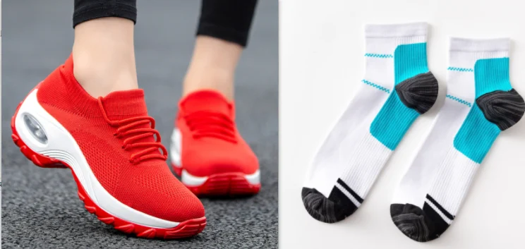 Damskie buty do biegania Flying Socks, codzienne i lekkie. Zapewniają komfort i przewiewność podczas biegania oraz codziennych aktywności. Idealne na co dzień. — zdjęcie 5