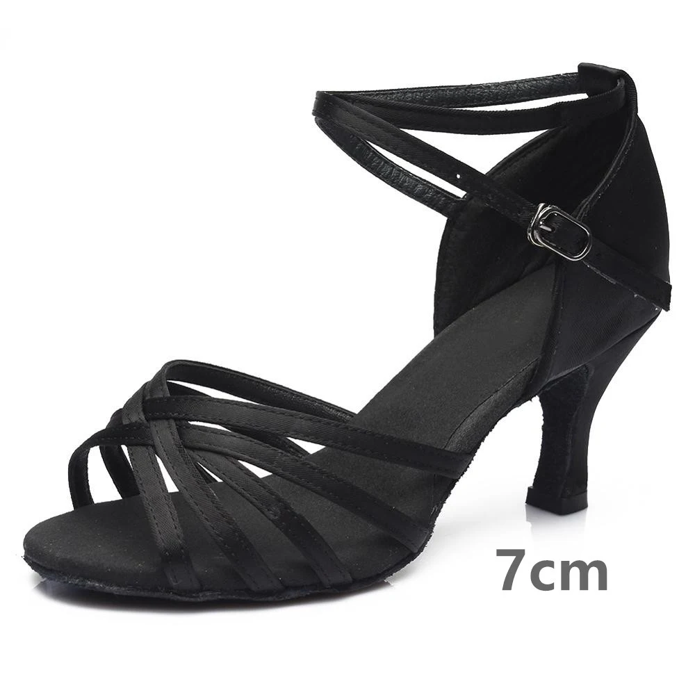 Indoor Satin Latin Dance Shoes. Experience elegance and comfort for confident dancing. Glide across the floor with these — photo 6
