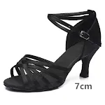Indoor Satin Latin Dance Shoes. Experience elegance and comfort for confident dancing. Glide across the floor with these — photo 6
