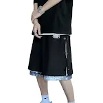 Fake two-piece cashew flower casual shorts, loose-fitting and trendy. Perfect for a relaxed and stylish everyday look. — photo 1