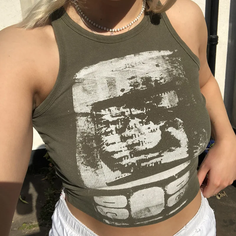 Title 6, Kort basic tie-dye-vest voor dames