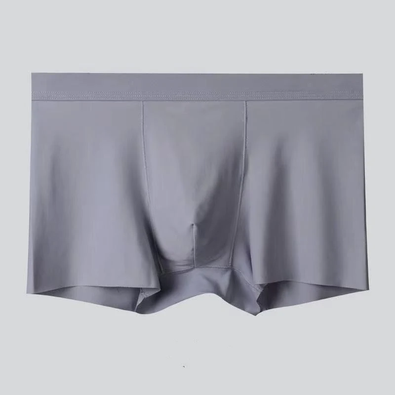 Confezione da 4 boxer da uomo in seta ghiaccio, traspiranti e morbidi per un comfort superiore. Ideali per l'uso quotidiano e sensazione di freschezza. — foto 4