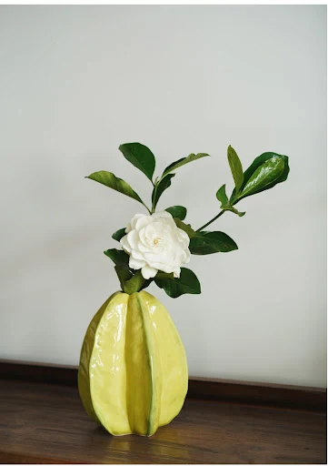Title 5, Carambola Ceramic Vase Creative Art Flower Arra...