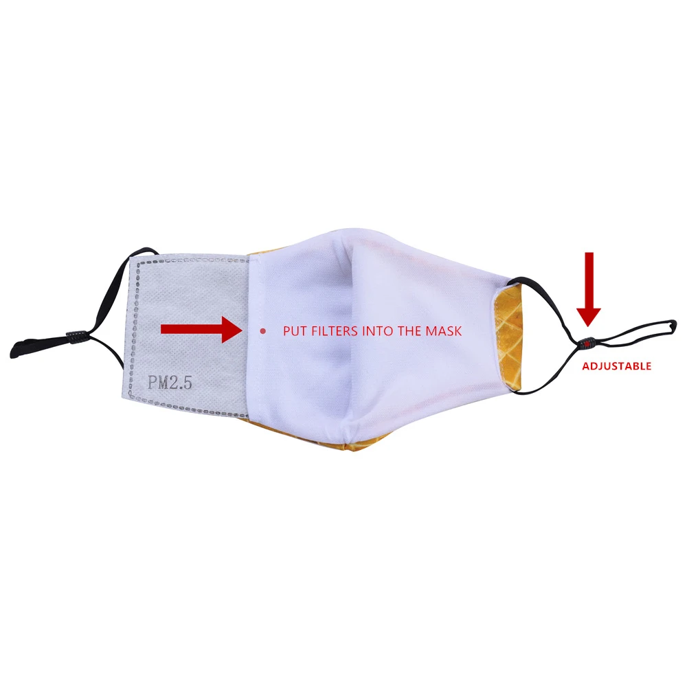 Three-layer printed adjustable ear-hook cotton mask. Comfortable, reusable and breathable face protection for everyday u — photo 1
