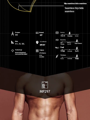 Title 4, High Fork Mens Underwear Sports Low Waist