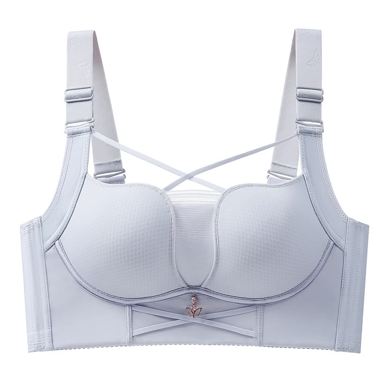 Women's Fashion Simple Cross Strap Wireless Bra. Offers comfortable, wireless support for everyday wear. Stylish and sim — photo 3
