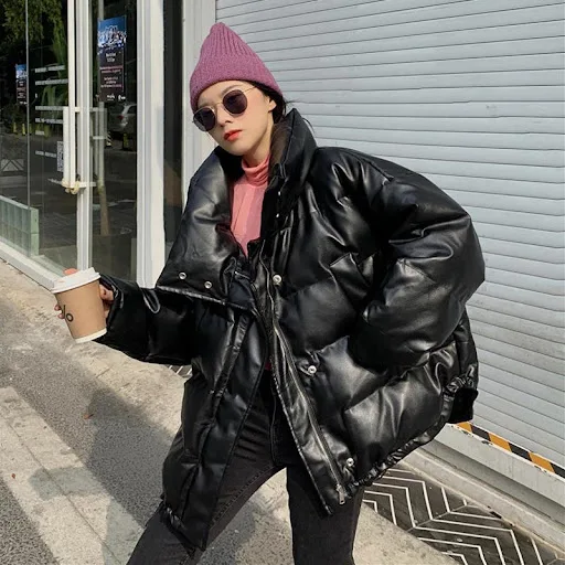 Title 1, Hong Kong Style Retro Thick Leather Padded Jack...