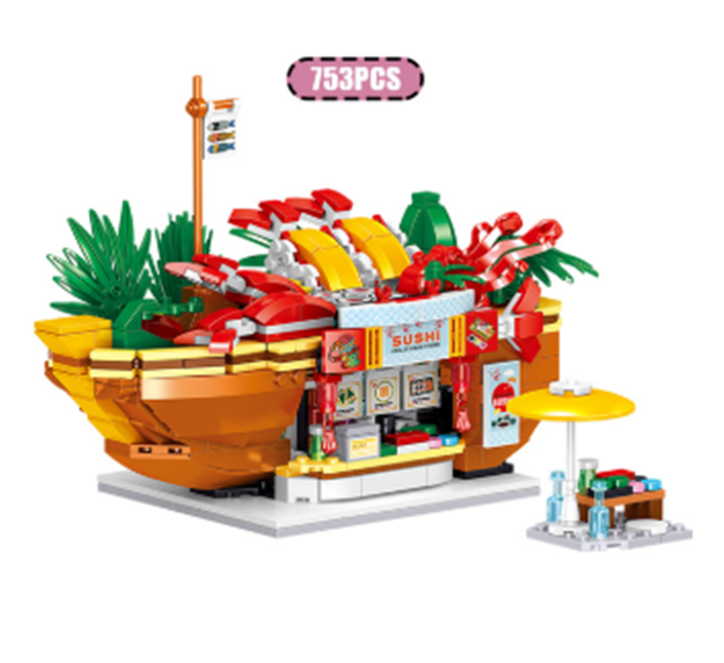 Title 3, Burger Fruit Girl Assembled Toy Gift, encouragi...