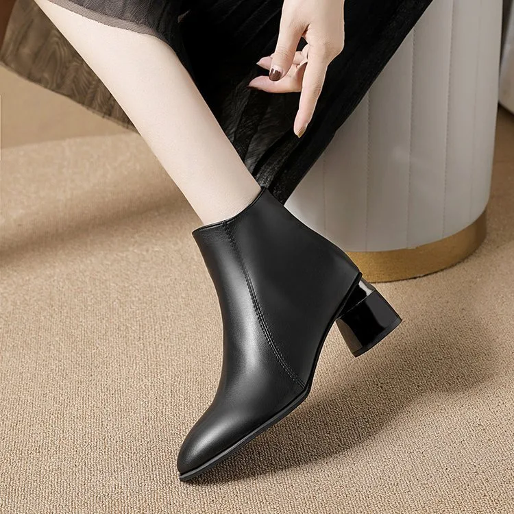Title 10, Womens Autumn and Winter Short Boots, Chunky H...