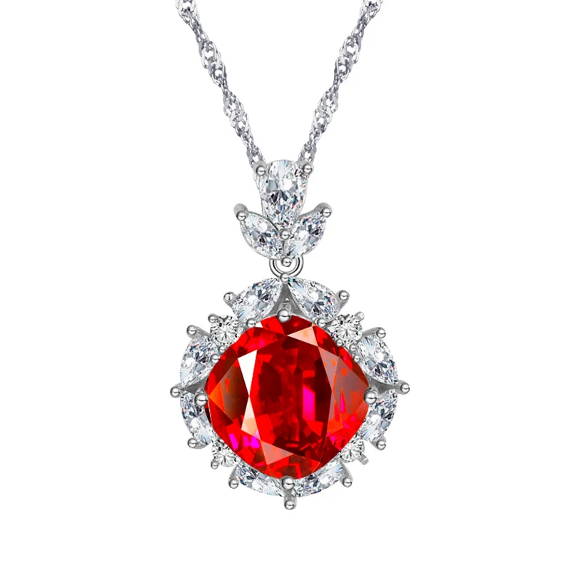 Colar elegante feminino de prata esterlina S925, joia para casamento. Uma peça sofisticada que adiciona brilho e glamour a noivas e eventos especiais. — foto 2