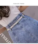 Chic French Loose Denim Skirt Casual Slim Literary A-line Mid-length Skirt for a comfortable and stylish everyday look a — photo 1