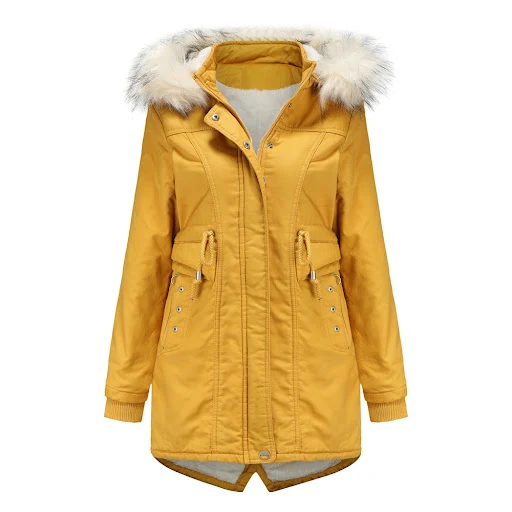 Title 5, Womens mid-length cotton coat with detachable ...