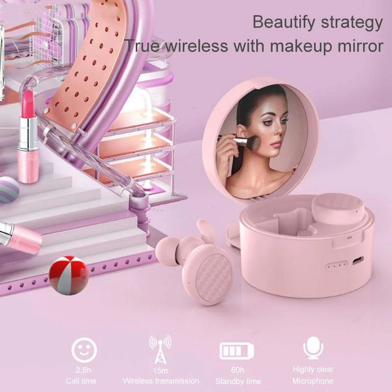 Title 5, Makeup mirror headset for flawless application....