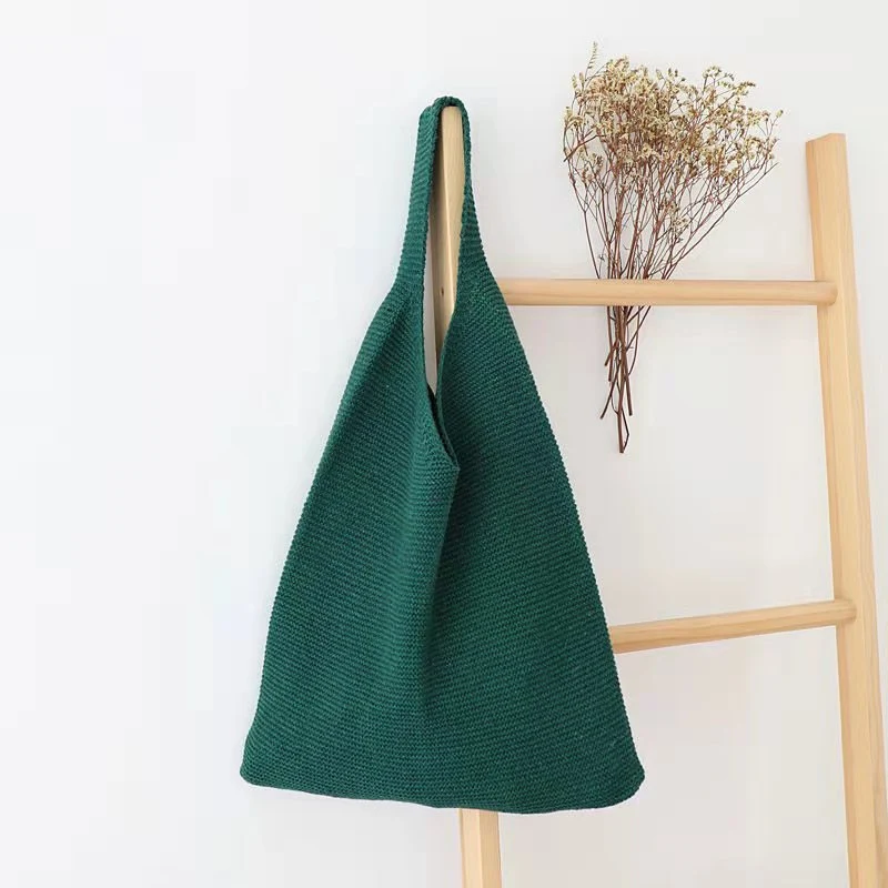 Title 6, Fashion Retro Wool Knitted Bag Portable Knitted...