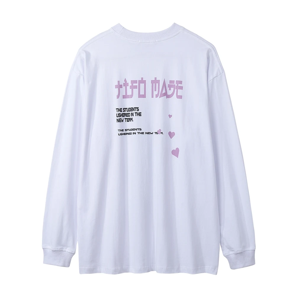 Camiseta masculina de manga longa com estampa de coração e retrato. Conforto e estilo em uma só peça, ideal para uso casual e moderno. — foto 16